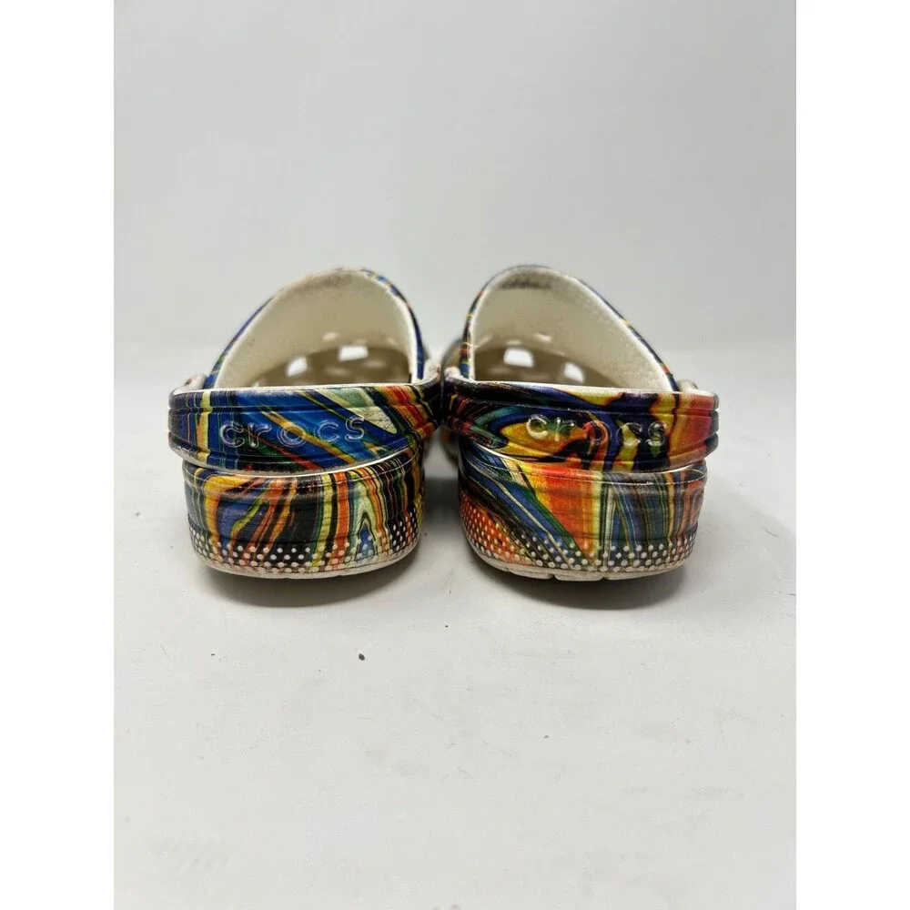 CROCS Classic Clogs Kids Multicolor Psychedelic Swirl Pattern Size C12